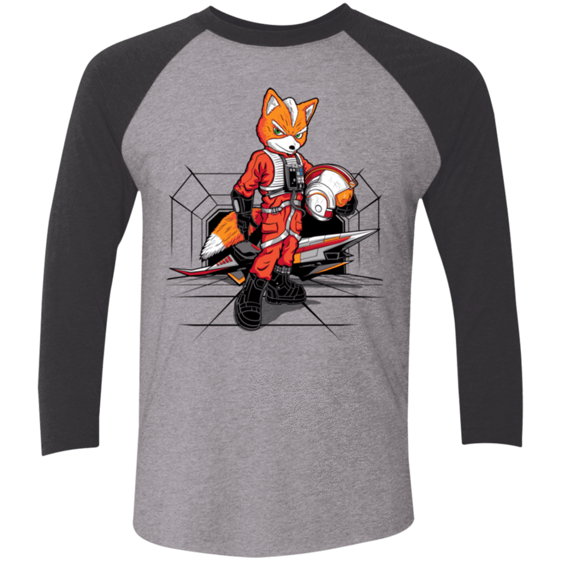 T-Shirts Premium Heather/ Vintage Black / X-Small Rebel Fox Men's Triblend 3/4 Sleeve