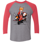 T-Shirts Premium Heather/ Vintage Red / X-Small Rebel Fox Men's Triblend 3/4 Sleeve