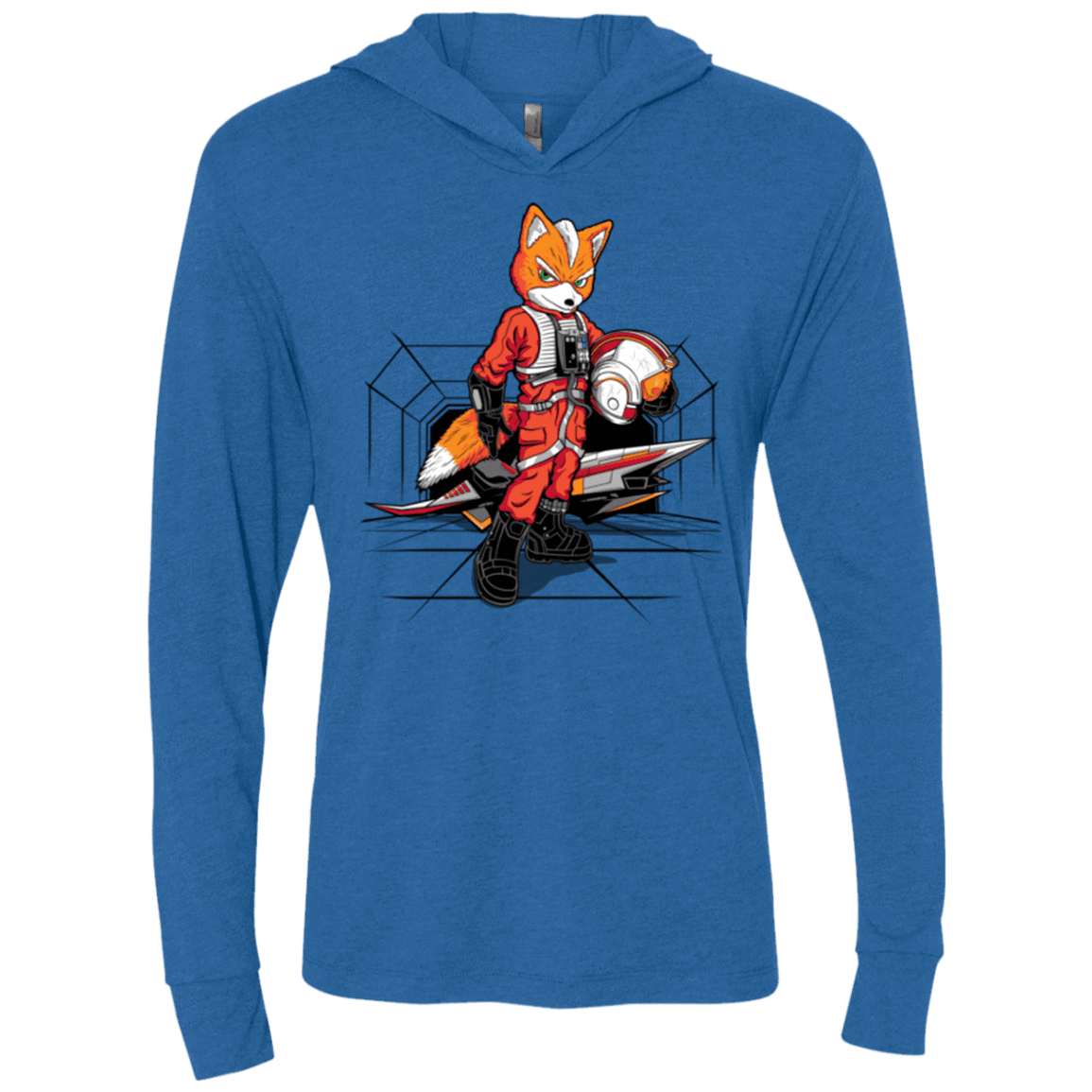 T-Shirts Vintage Royal / X-Small Rebel Fox Triblend Long Sleeve Hoodie Tee