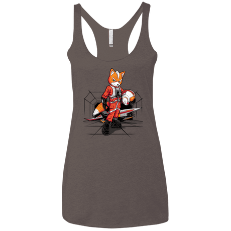T-Shirts Macchiato / X-Small Rebel Fox Women's Triblend Racerback Tank