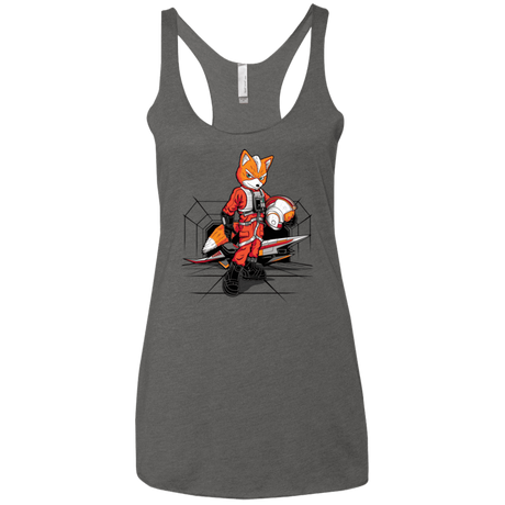 T-Shirts Premium Heather / X-Small Rebel Fox Women's Triblend Racerback Tank
