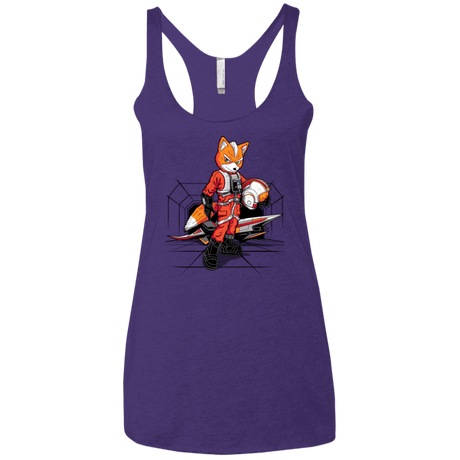 T-Shirts Purple / X-Small Rebel Fox Women's Triblend Racerback Tank