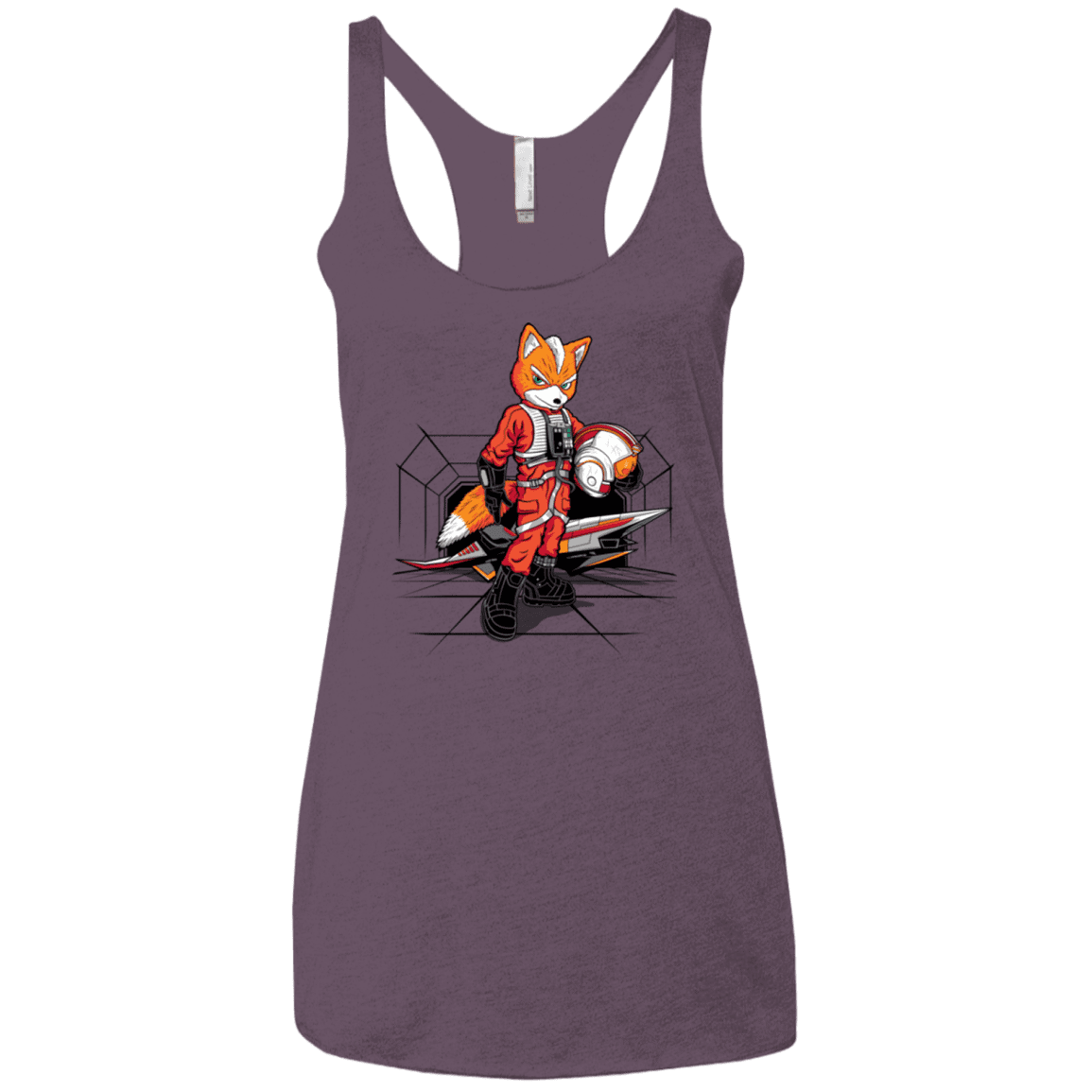 T-Shirts Vintage Purple / X-Small Rebel Fox Women's Triblend Racerback Tank