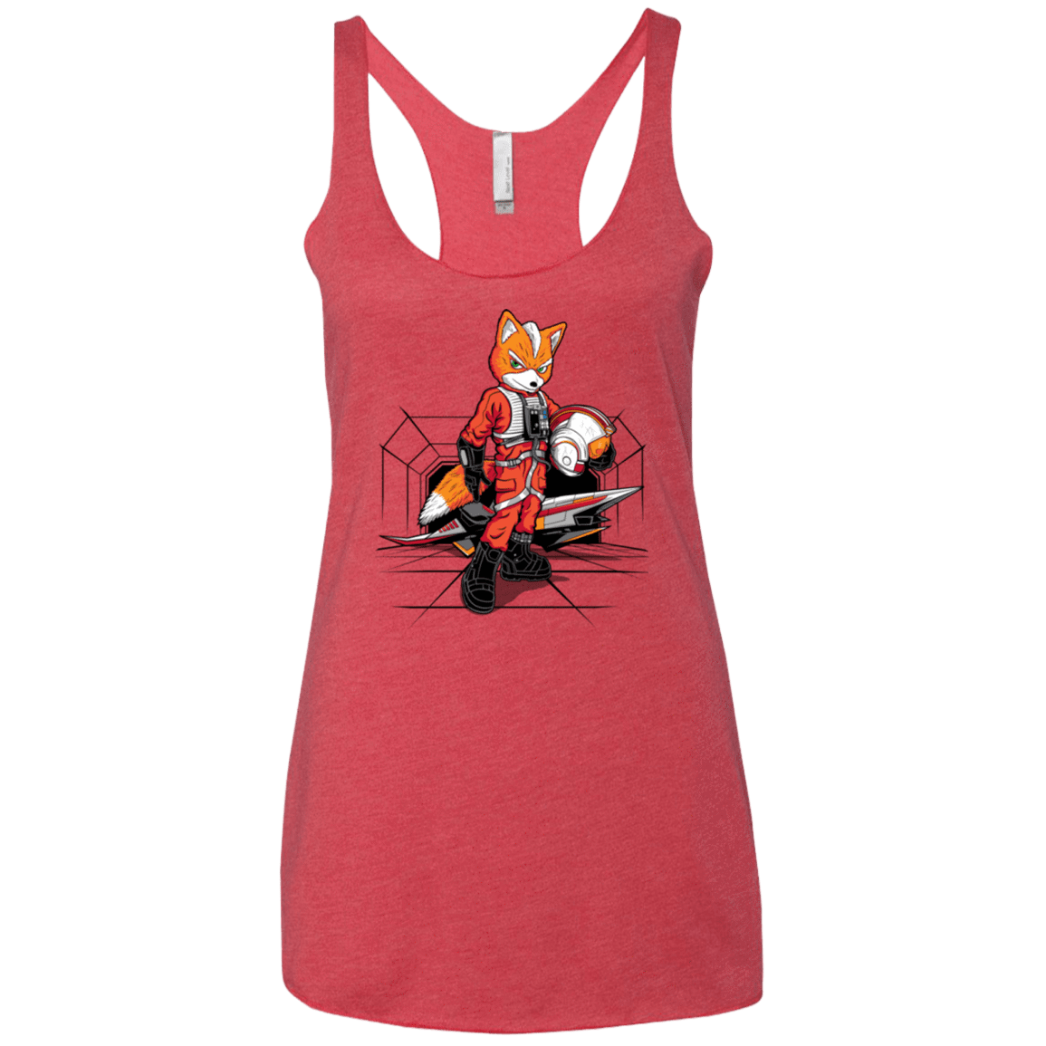 T-Shirts Vintage Red / X-Small Rebel Fox Women's Triblend Racerback Tank