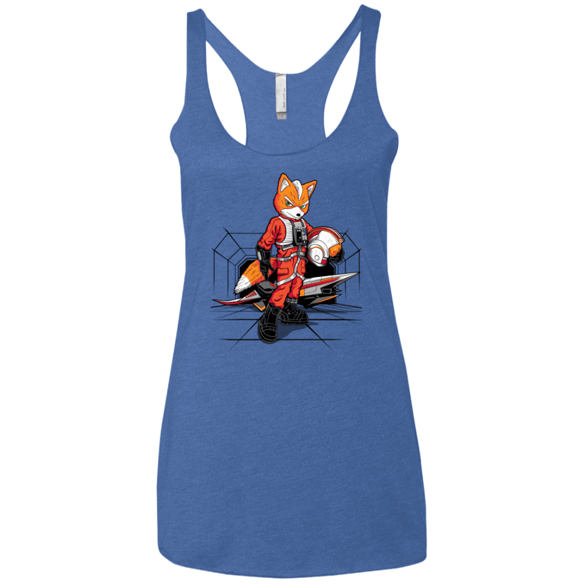 T-Shirts Vintage Royal / X-Small Rebel Fox Women's Triblend Racerback Tank