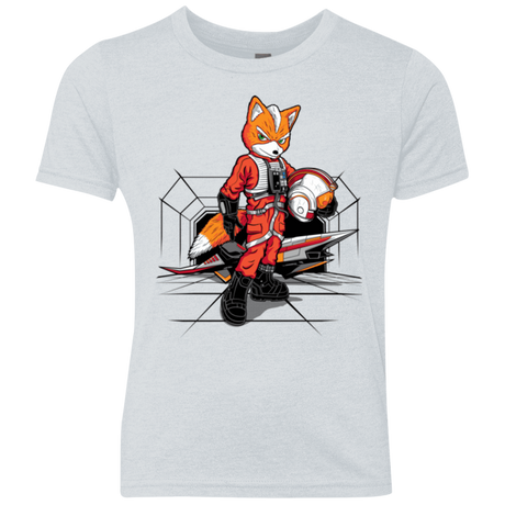 T-Shirts Heather White / YXS Rebel Fox Youth Triblend T-Shirt