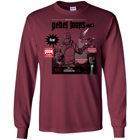 T-Shirts Maroon / S Rebel Loops Men's Long Sleeve T-Shirt