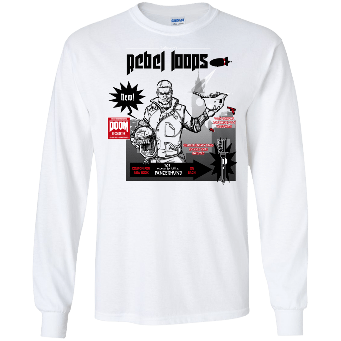 T-Shirts White / S Rebel Loops Men's Long Sleeve T-Shirt