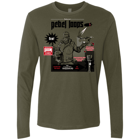 T-Shirts Military Green / S Rebel Loops Men's Premium Long Sleeve