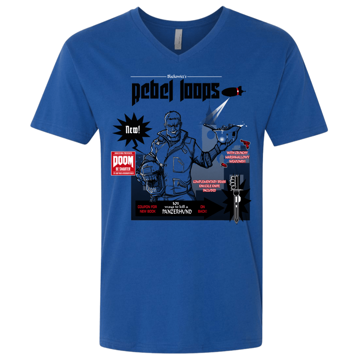 T-Shirts Royal / X-Small Rebel Loops Men's Premium V-Neck
