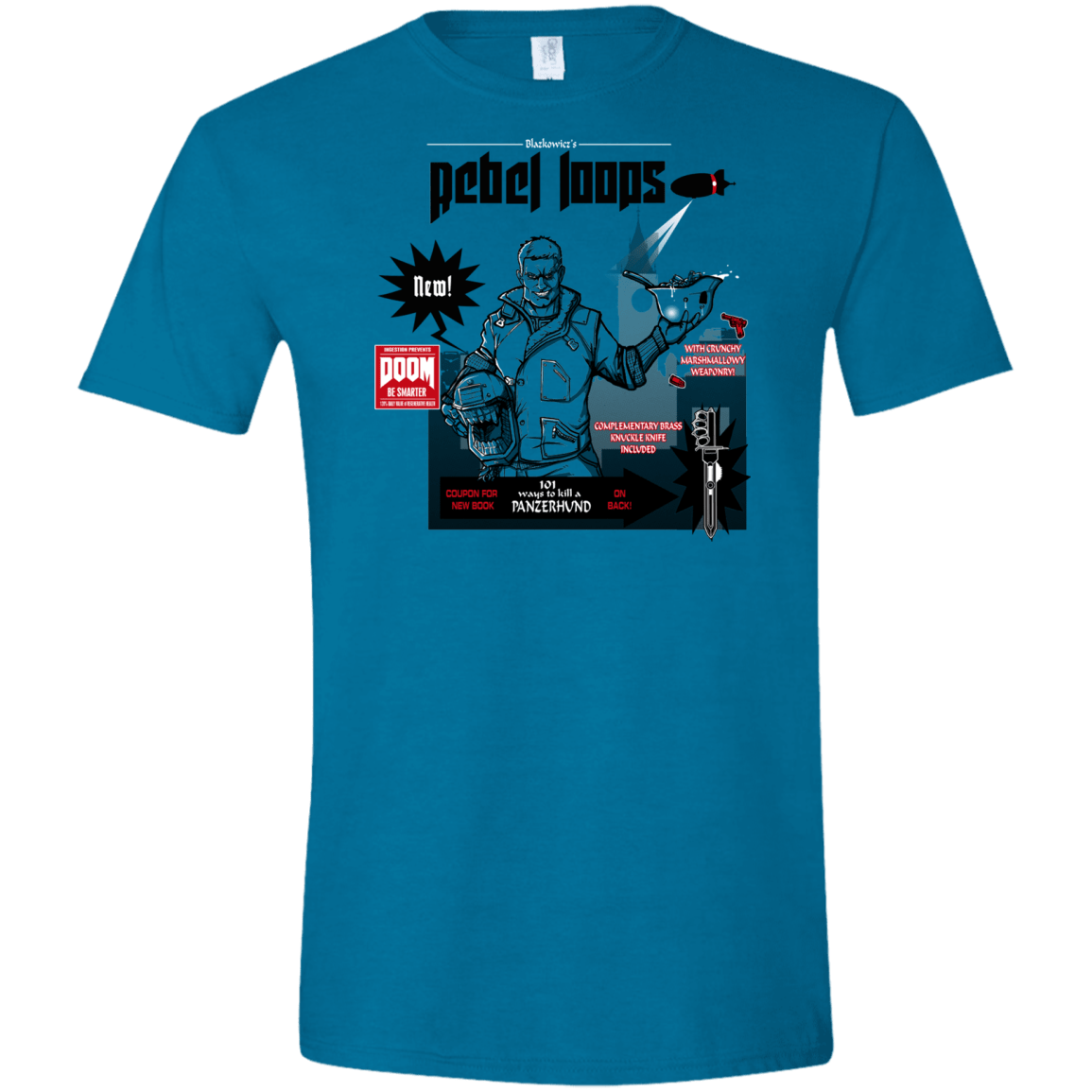 T-Shirts Antique Sapphire / S Rebel Loops Men's Semi-Fitted Softstyle