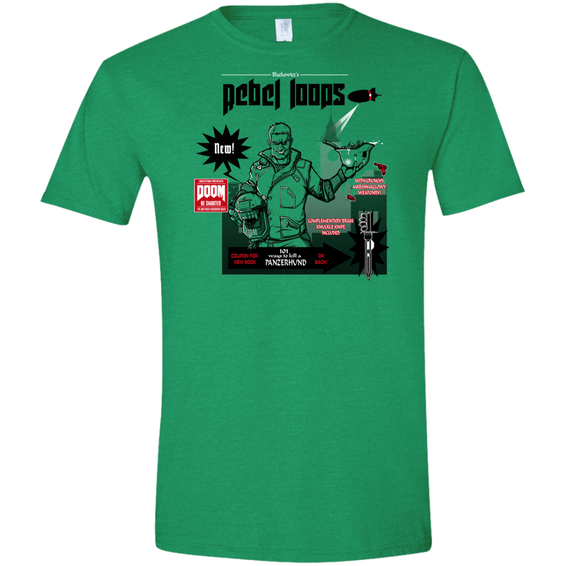 T-Shirts Heather Irish Green / S Rebel Loops Men's Semi-Fitted Softstyle