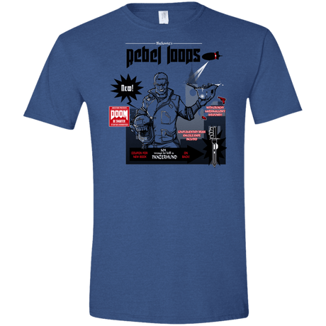 T-Shirts Heather Royal / X-Small Rebel Loops Men's Semi-Fitted Softstyle