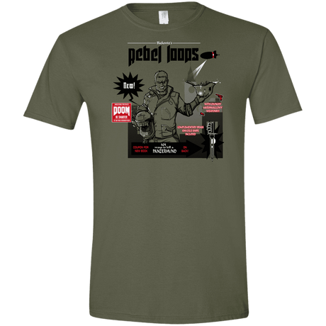 T-Shirts Military Green / S Rebel Loops Men's Semi-Fitted Softstyle