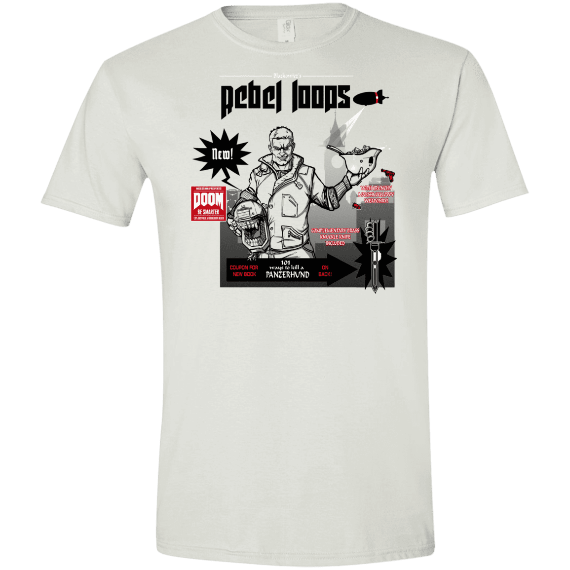 T-Shirts White / X-Small Rebel Loops Men's Semi-Fitted Softstyle