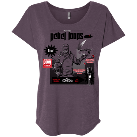 T-Shirts Vintage Purple / X-Small Rebel Loops Triblend Dolman Sleeve