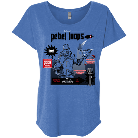 T-Shirts Vintage Royal / X-Small Rebel Loops Triblend Dolman Sleeve