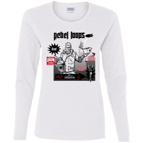 T-Shirts White / S Rebel Loops Women's Long Sleeve T-Shirt