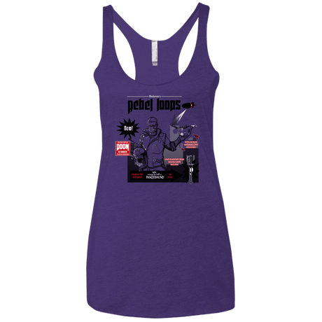 T-Shirts Purple Rush / X-Small Rebel Loops Women's Triblend Racerback Tank
