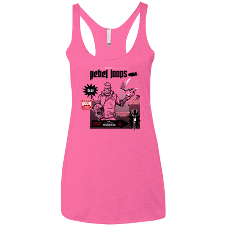 T-Shirts Vintage Pink / X-Small Rebel Loops Women's Triblend Racerback Tank