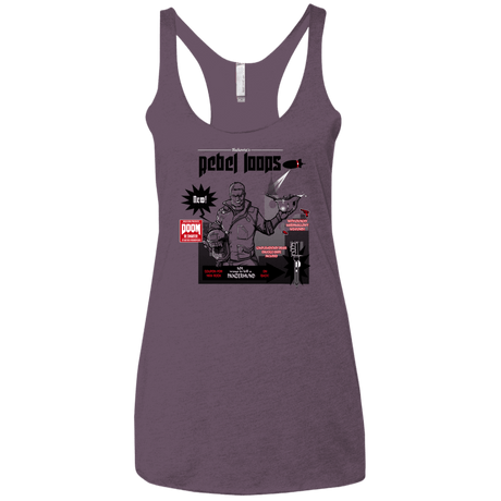 T-Shirts Vintage Purple / X-Small Rebel Loops Women's Triblend Racerback Tank