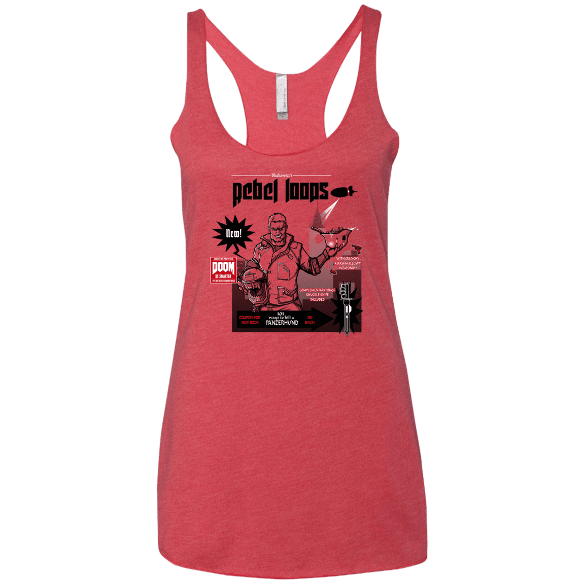 T-Shirts Vintage Red / X-Small Rebel Loops Women's Triblend Racerback Tank