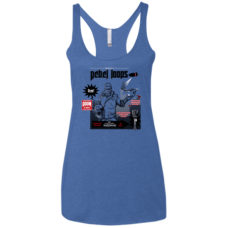 T-Shirts Vintage Royal / X-Small Rebel Loops Women's Triblend Racerback Tank