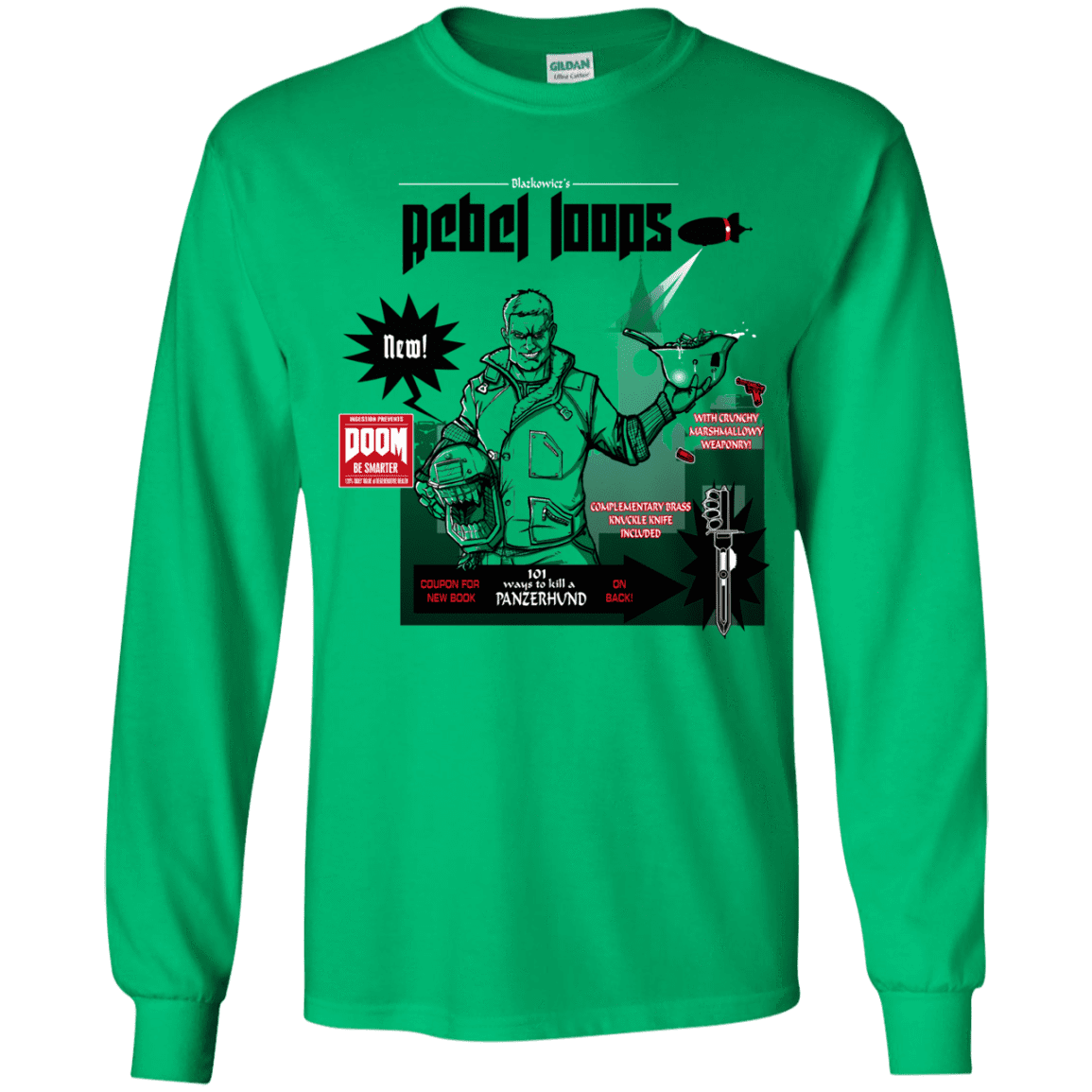 T-Shirts Irish Green / YS Rebel Loops Youth Long Sleeve T-Shirt