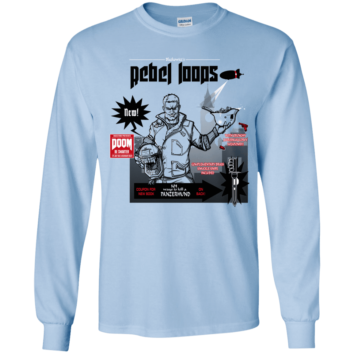 T-Shirts Light Blue / YS Rebel Loops Youth Long Sleeve T-Shirt