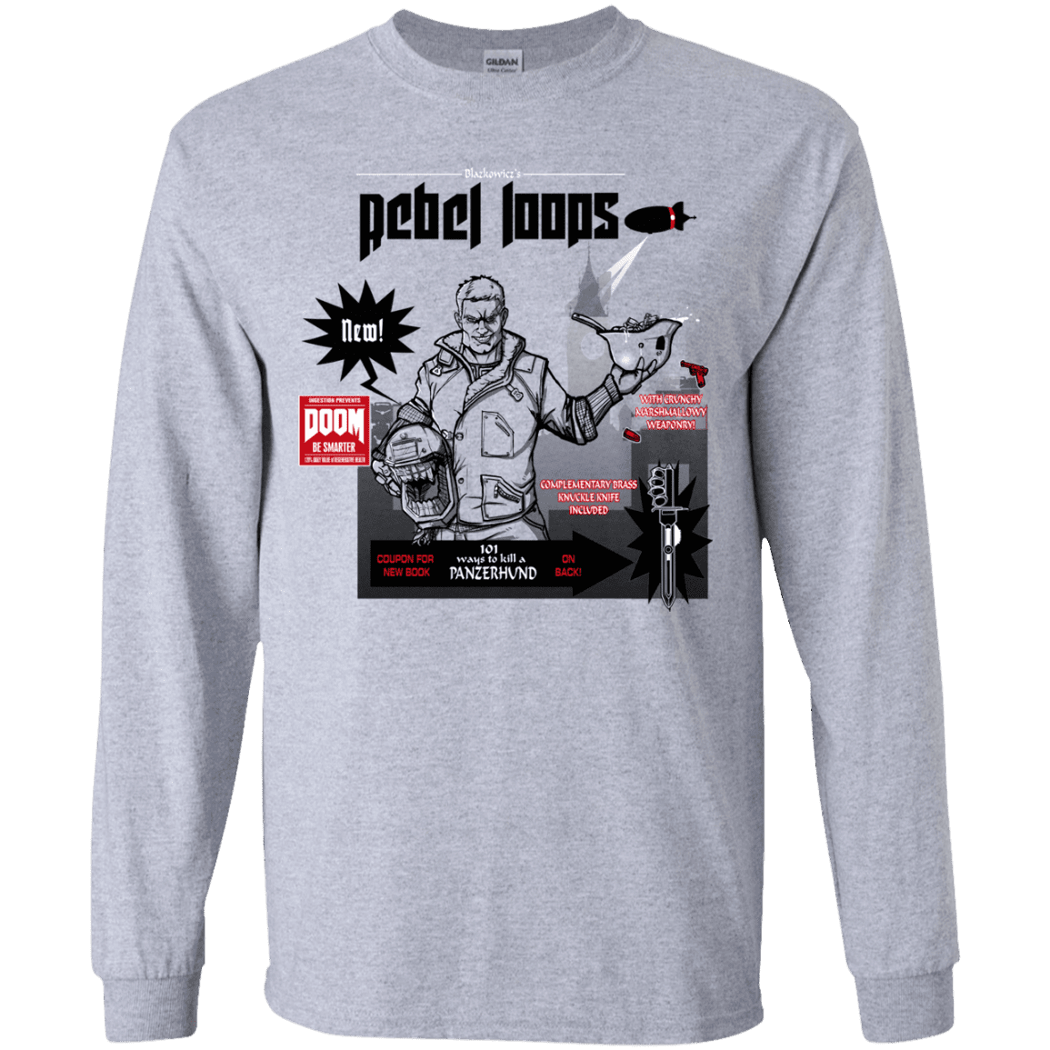 T-Shirts Sport Grey / YS Rebel Loops Youth Long Sleeve T-Shirt
