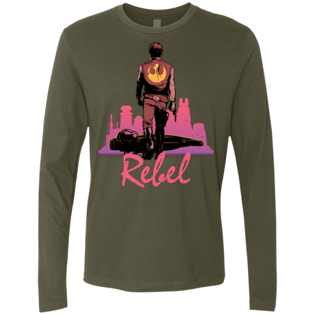 T-Shirts Military Green / Small Rebel Men's Premium Long Sleeve