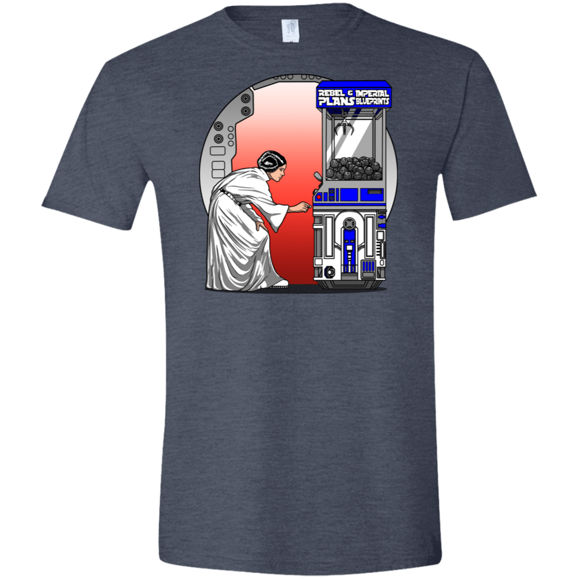 T-Shirts Heather Navy / S Rebel Plans Men's Semi-Fitted Softstyle