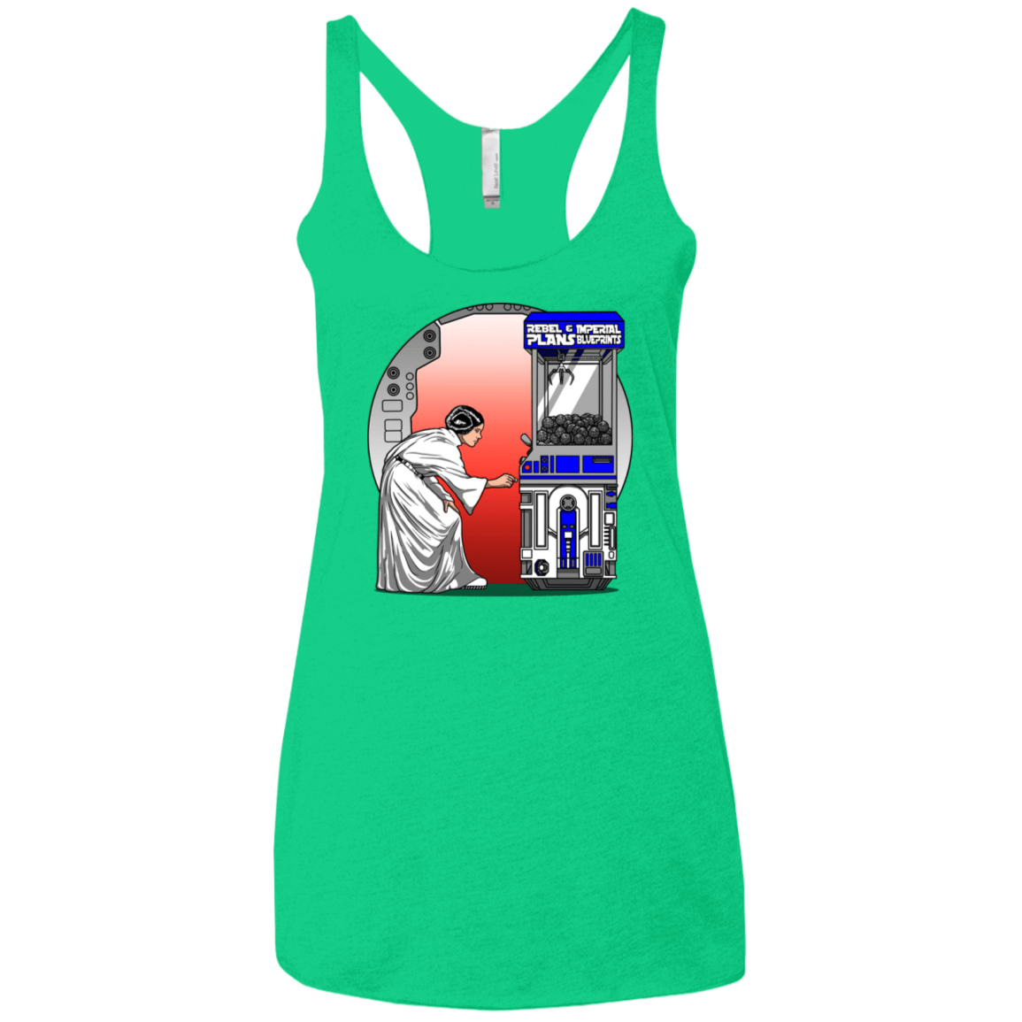 T-Shirts Envy / X-Small Rebel Plans Women's Triblend Racerback Tank