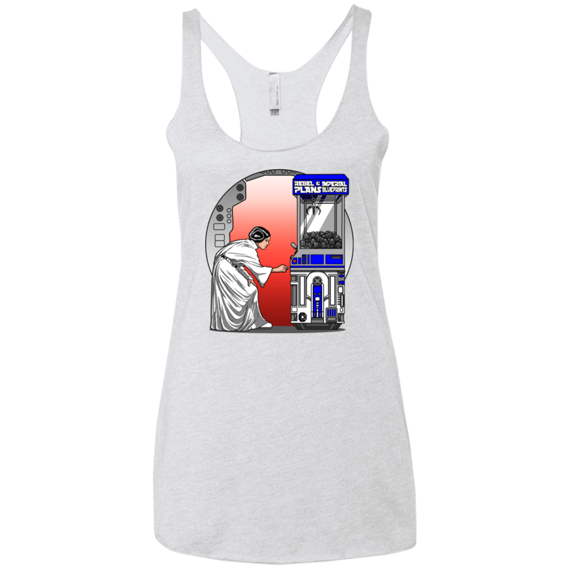 T-Shirts Heather White / X-Small Rebel Plans Women's Triblend Racerback Tank