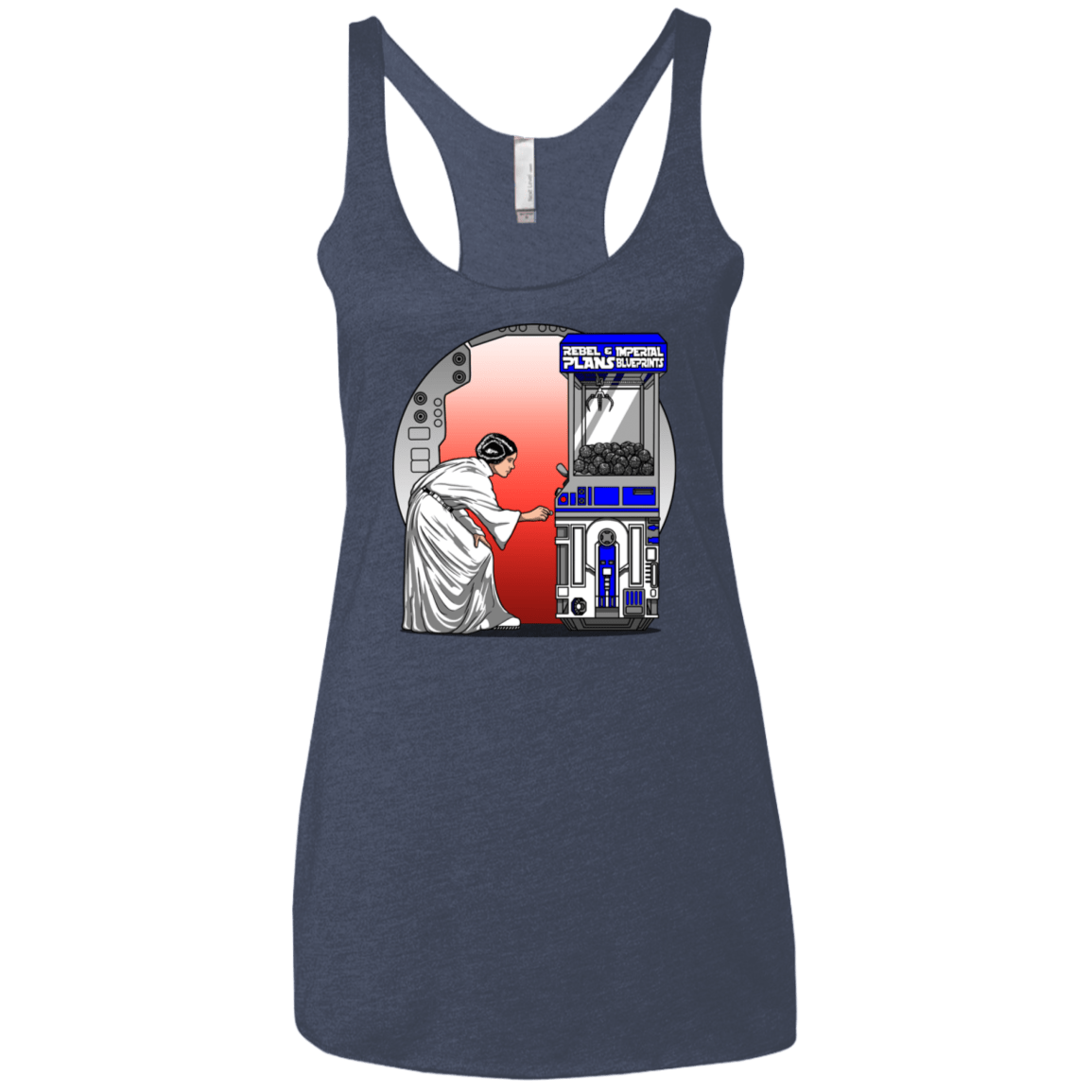 T-Shirts Vintage Navy / X-Small Rebel Plans Women's Triblend Racerback Tank