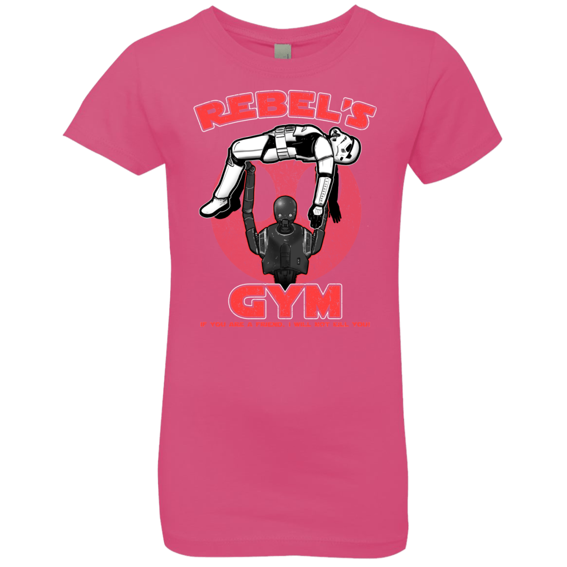 T-Shirts Hot Pink / YXS Rebel's Gym Girls Premium T-Shirt