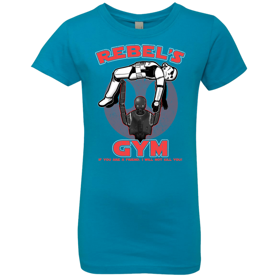 T-Shirts Turquoise / YXS Rebel's Gym Girls Premium T-Shirt