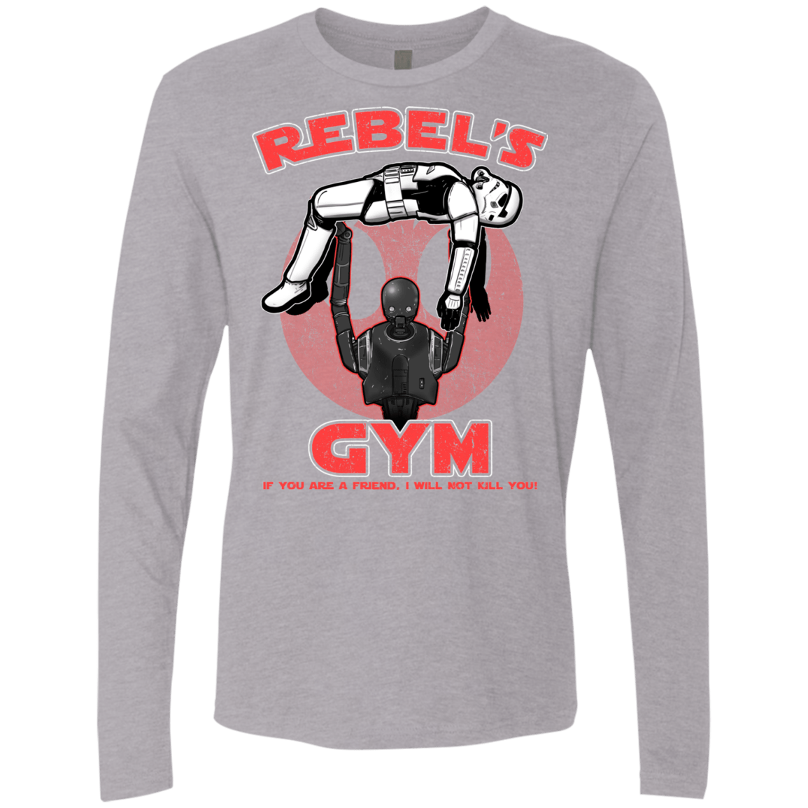 T-Shirts Heather Grey / Small Rebel's Gym Men's Premium Long Sleeve
