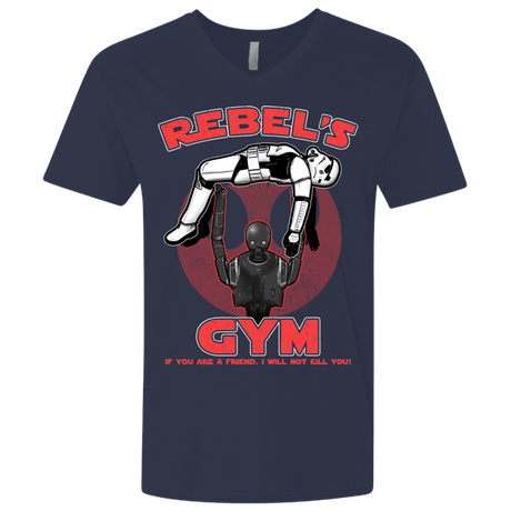 T-Shirts Midnight Navy / X-Small Rebel's Gym Men's Premium V-Neck