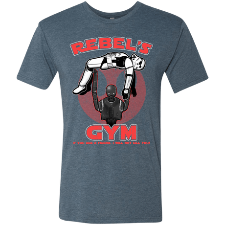 T-Shirts Indigo / Small Rebel's Gym Men's Triblend T-Shirt