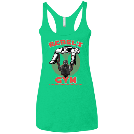 T-Shirts Envy / X-Small Rebel's Gym Women's Triblend Racerback Tank