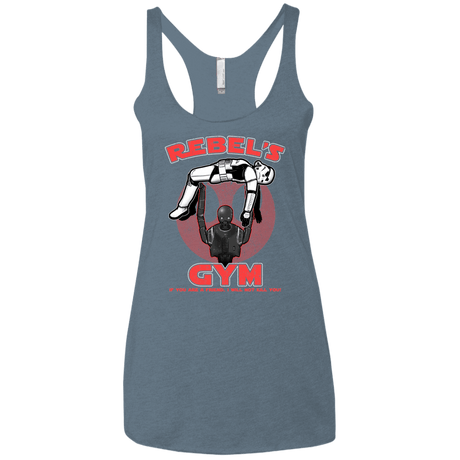 T-Shirts Indigo / X-Small Rebel's Gym Women's Triblend Racerback Tank