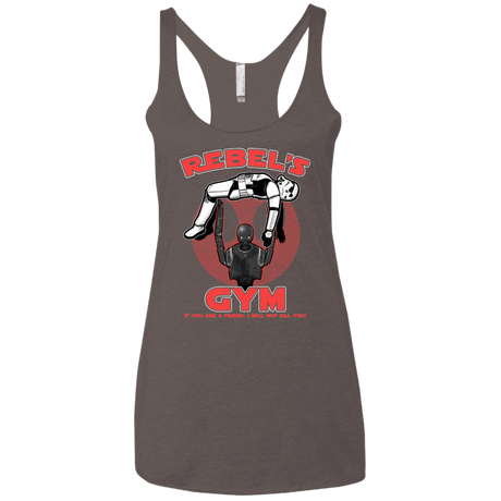 T-Shirts Macchiato / X-Small Rebel's Gym Women's Triblend Racerback Tank