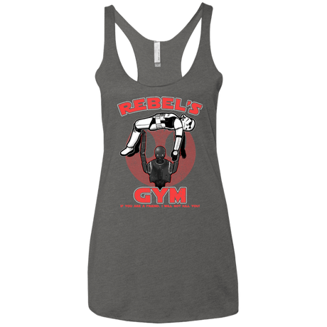 T-Shirts Premium Heather / X-Small Rebel's Gym Women's Triblend Racerback Tank
