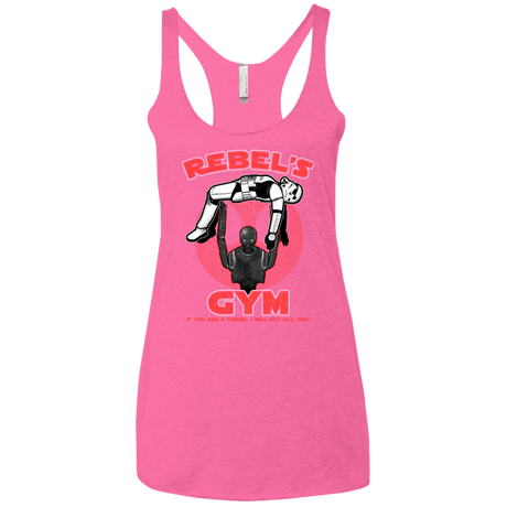 T-Shirts Vintage Pink / X-Small Rebel's Gym Women's Triblend Racerback Tank
