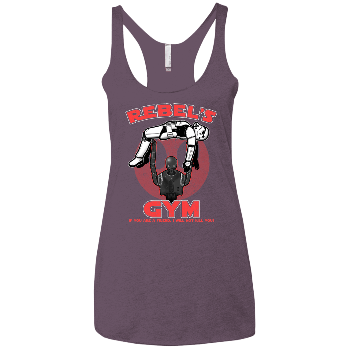 T-Shirts Vintage Purple / X-Small Rebel's Gym Women's Triblend Racerback Tank
