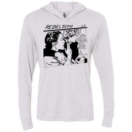 T-Shirts Heather White / X-Small Rebel Scum Triblend Long Sleeve Hoodie Tee