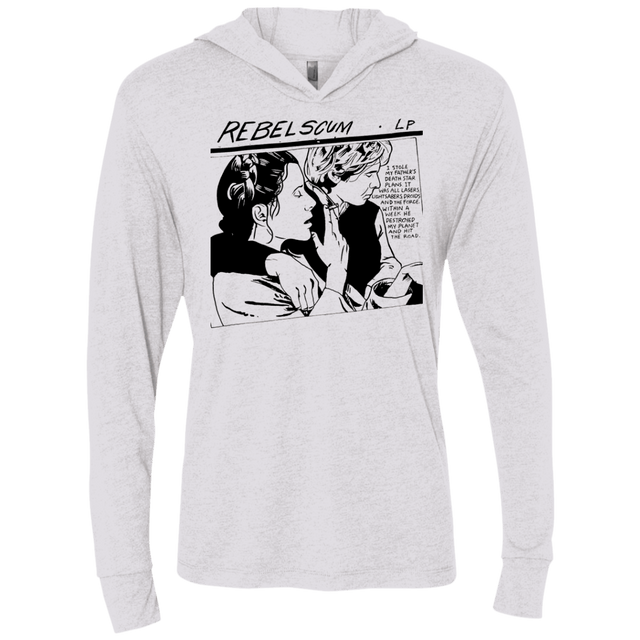 T-Shirts Heather White / X-Small Rebel Scum Triblend Long Sleeve Hoodie Tee