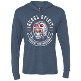 T-Shirts Indigo / X-Small Rebel Since 1977 Triblend Long Sleeve Hoodie Tee