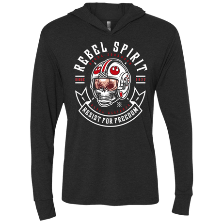 T-Shirts Vintage Black / X-Small Rebel Since 1977 Triblend Long Sleeve Hoodie Tee